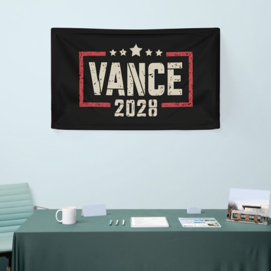 Vance 2028 President Verkiezingscampagne Amerikaan Spandoek (Beurs)