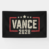 Vance 2028 President Verkiezingscampagne Amerikaan Spandoek (Horizontaal)
