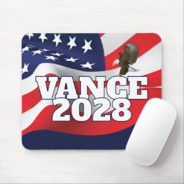 Vance 2028 tekst met vlag en Amerikaanse zeearend Muismat