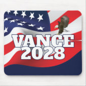 Vance 2028 tekst met vlag en Amerikaanse zeearend Muismat (Voorkant)