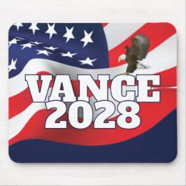 Vance 2028 Text With Flag and Bald Eagle Muismat
