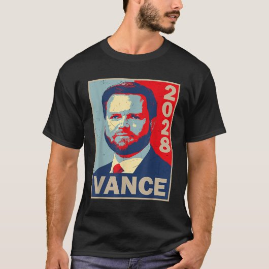 Vance 2028 voor President 28  Republikein T-shirt (Voorkant)