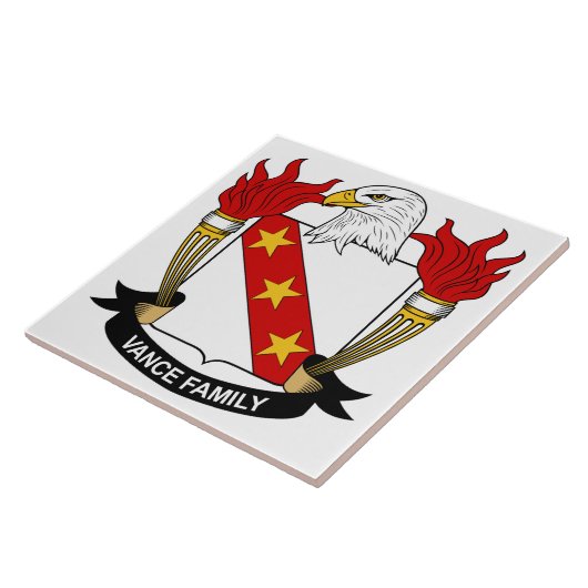 Vance Family Crest Tegeltje (Zijkant)