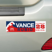 Vance Rubio 2028 Bumpersticker (Op auto)