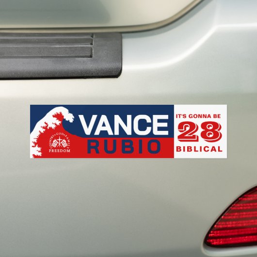 Vance Rubio 2028 Bumpersticker (Op auto)
