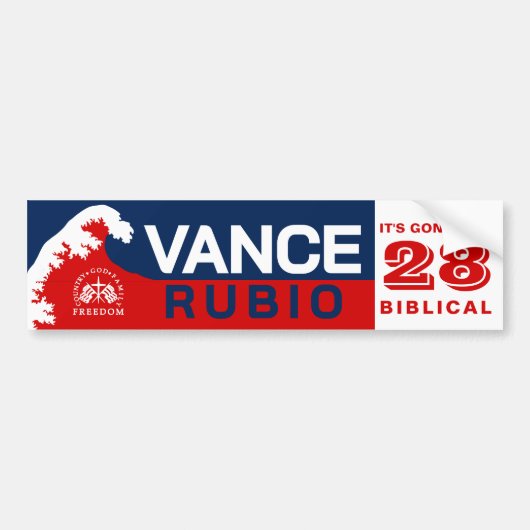 Vance Rubio 2028 Bumpersticker (Voorkant)