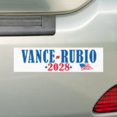 Vance Rubio 2028 (flag) Bumpersticker (Op auto)
