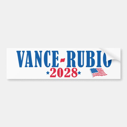 Vance Rubio 2028 (flag) Bumpersticker (Voorkant)