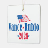 Vance Rubio 2028 (flag) Keramisch Ornament (Links)