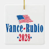 Vance Rubio 2028 (flag) Keramisch Ornament (Achterkant)