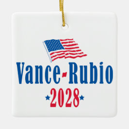 Vance Rubio 2028 (flag) Keramisch Ornament