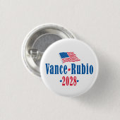 Vance Rubio 2028 (flag) Ronde Button 3,2 Cm (Voorkant /achterkant)