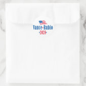 Vance Rubio 2028 (flag) Ronde Sticker (Tas)