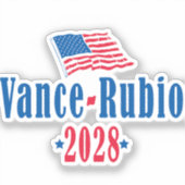 Vance Rubio 2028 (flag) Sticker (Voorkant)