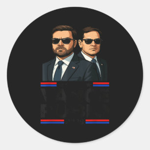 Vance Rubio 2028 J D Vance Marco Rubio President 2 Ronde Sticker
