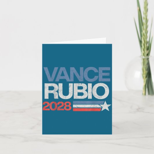 Vance Rubio 2028 President Jd Vance Marco Rubio VS Kaart (Voorkant)