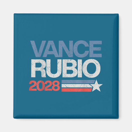 Vance Rubio 2028 President Jd Vance Marco Rubio VS Magneet (Voorkant)