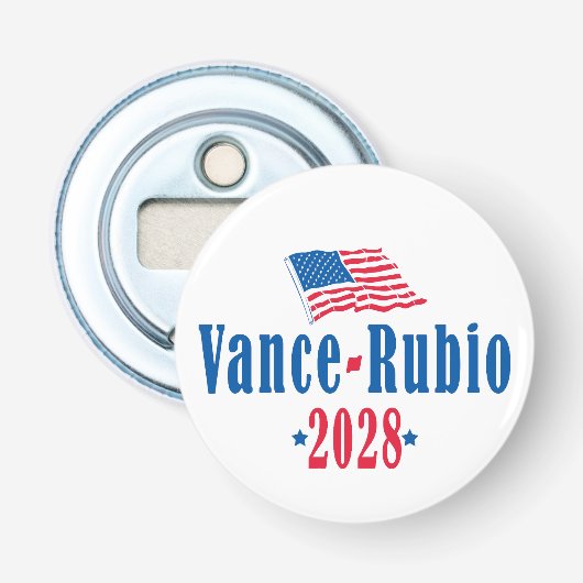 Vance Rubio 2028 (vlag) Button Flesopener (Voorkant)