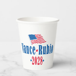 Vance Rubio 2028 (vlag) Papieren Bekers