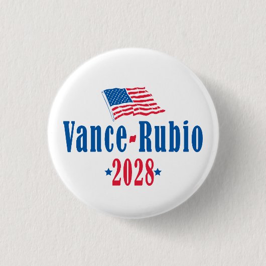 Vance Rubio 2028 (vlag) Ronde Button 3,2 Cm (Voorkant)
