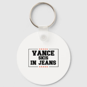 Vance Skipt in Jeans Grappig Skien Anti Jd Vance C Sleutelhanger