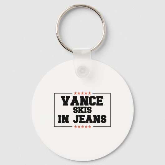 Vance Skipt in Jeans Grappig Skien Anti Jd Vance C Sleutelhanger (Voorkant)