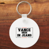 Vance Skipt in Jeans Grappig Skien Anti Jd Vance C Sleutelhanger (Voorkant)