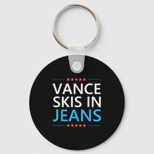 Vance Skipt in Jeans Grappig Skiën Jd Vance Ski Ci Sleutelhanger