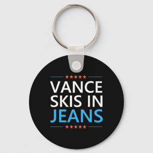 Vance Skipt in Jeans Grappig Skiën Jd Vance Ski Ci Sleutelhanger