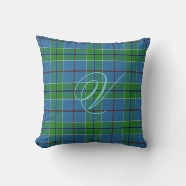 Vance Tartan Monogram Pillow Kussen (Voorkant)