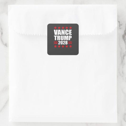 Vance Trump Presidentsverkiezing 2028 Politiek Vierkante Sticker (Tas)