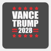 Vance Trump Presidentsverkiezing 2028 Politiek Vierkante Sticker (Voorkant)