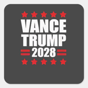 Vance Trump Presidentsverkiezing 2028 Politiek Vierkante Sticker