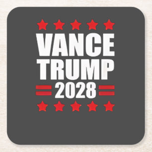 Vance Trump presidentsverkiezingen 2028 Kartonnen Onderzetters