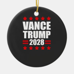 Vance Trump presidentsverkiezingen 2028 Politiek Keramisch Ornament