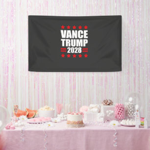 Vance Trump presidentsverkiezingen 2028 Spandoek