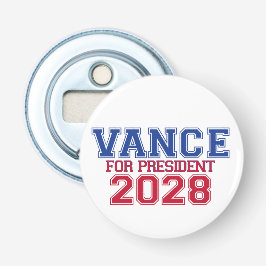 Vance voor president (varsity) button flesopener
