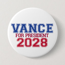 Vance voor president (varsity) ronde button 7,6 cm