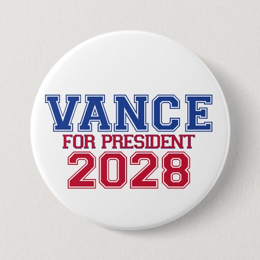 Vance voor president (varsity) ronde button 7,6 cm (Voorkant)