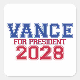 Vance voor President (varsity) Vierkante Sticker