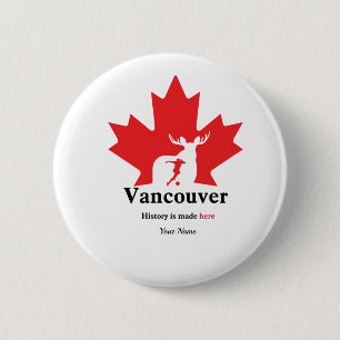 Vancouver 2026 Voetbal Speld Aangepaste Fan Knop Ronde Button 5,7 Cm