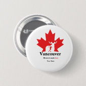 Vancouver 2026 Voetbal Speld Aangepaste Fan Knop Ronde Button 5,7 Cm (Voorkant /achterkant)