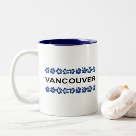 Vancouver Aloha Bands Blauwe Kleur Tweekleurige Koffiemok