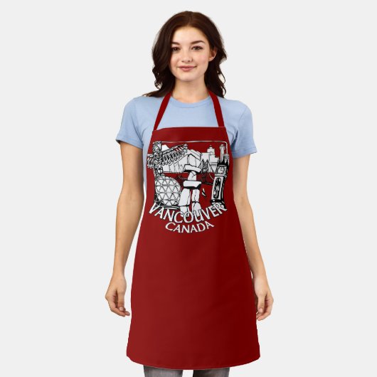 Vancouver Apron Vancouver Landmark Souvenir Aprons Schort (Gedragen)