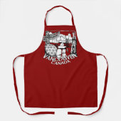 Vancouver Apron Vancouver Landmark Souvenir Aprons Schort (Voorkant)