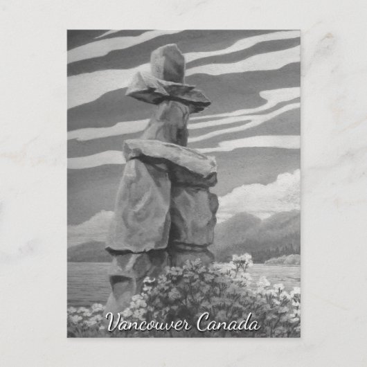 Vancouver Art Briefkaart Vancouver Inukshuk-kaarte (Voorkant)