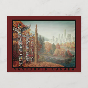 Vancouver Art Briefkaart Vancouver Totem Pole Kaar