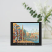 Vancouver Art Briefkaart Vancouver-totem-poolkaart (Staand voorkant)