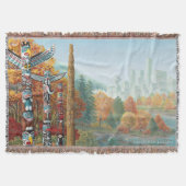 Vancouver Art Gooi Deken Vancouver Totem Blanke (Voorkant)