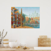 Vancouver Art Poster Vancouver Totem Pole Painting (Keuken)